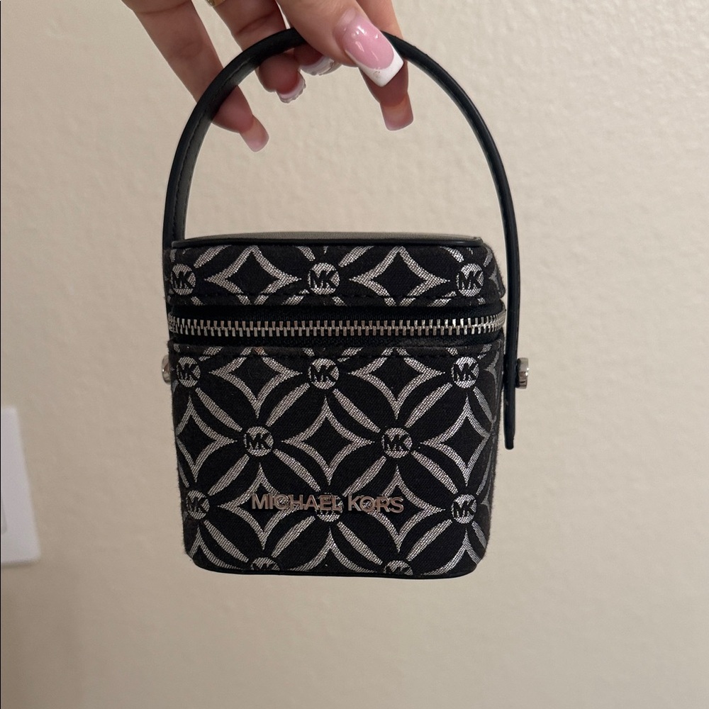 Michael Kors Black and Silver Mini Bag